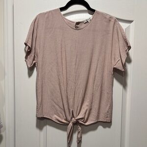 Women's Madewell Pink Tie-Front Top